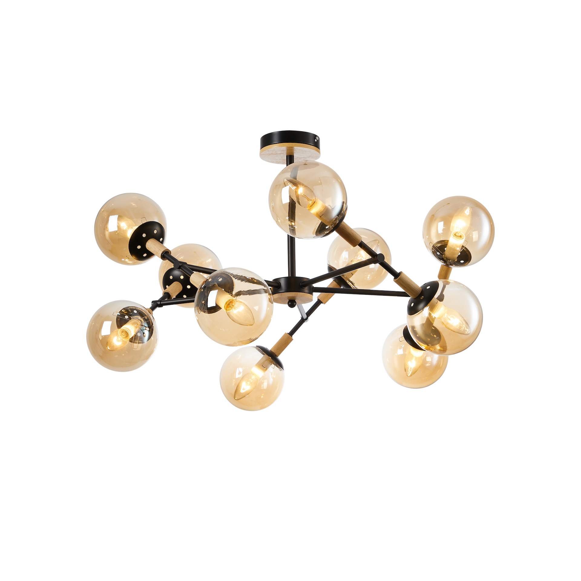 Metal & Glass Globe Light Fixtures – Elegant Lighting with a Modern Edge - Imagen 15