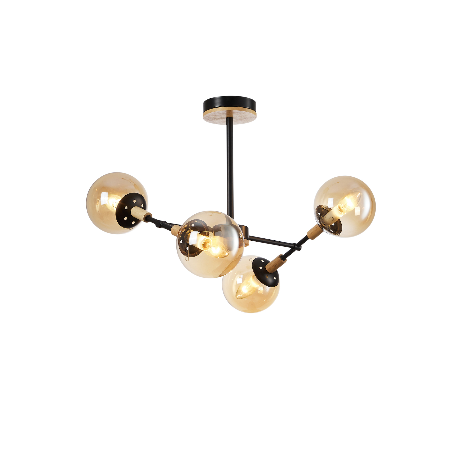 Metal & Glass Globe Light Fixtures – Elegant Lighting with a Modern Edge - Imagen 8