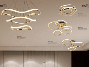 Modern Spiral LED Pendant Light – Decorative Chandelier for Living Room, Dining Room & High Ceilings