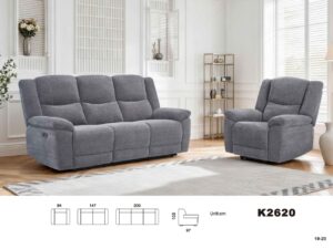 Sofá con respaldo acolchado K2620